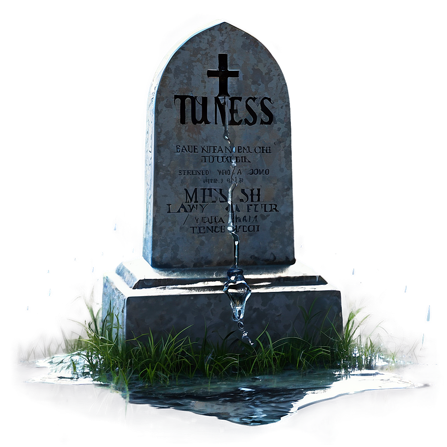 Tombstone In Rain Png Ajs PNG Image