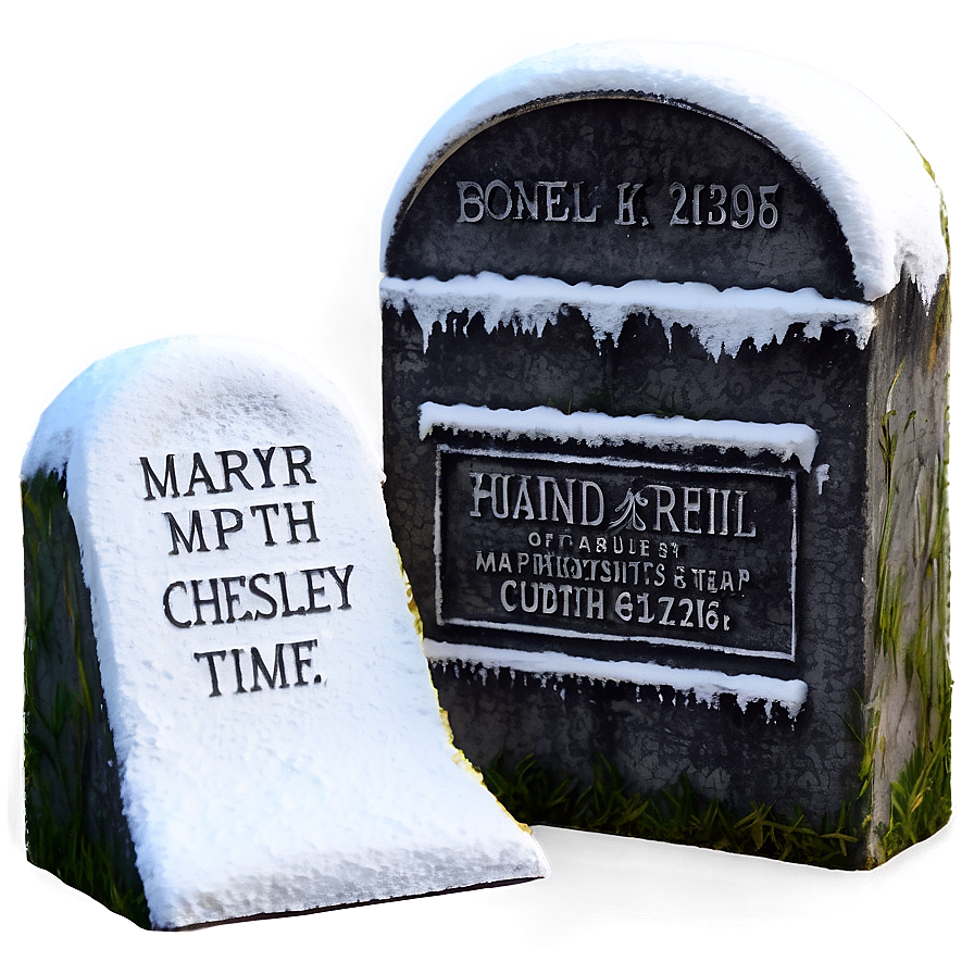 Tombstone In Snow Png 05252024 PNG Image