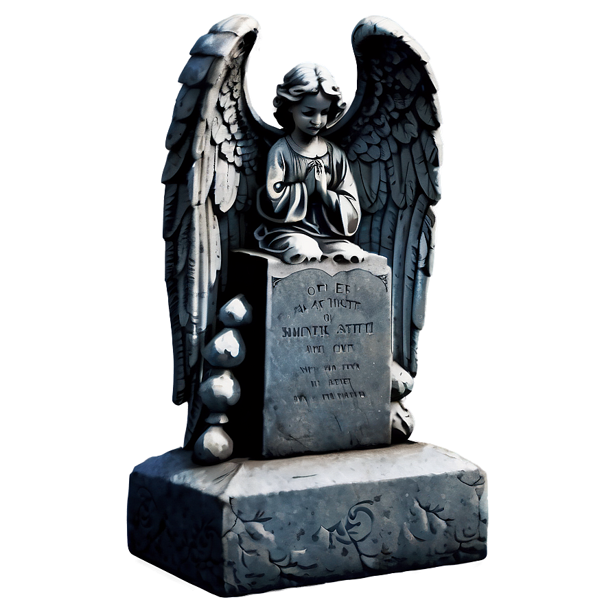 Tombstone With Angel Png 05252024 PNG Image