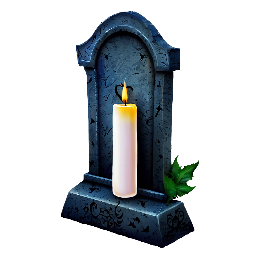 Tombstone With Candle Png 05252024 PNG Image