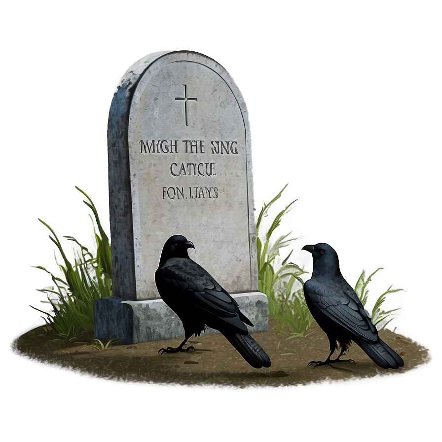 Tombstone With Crow Png Abj PNG Image