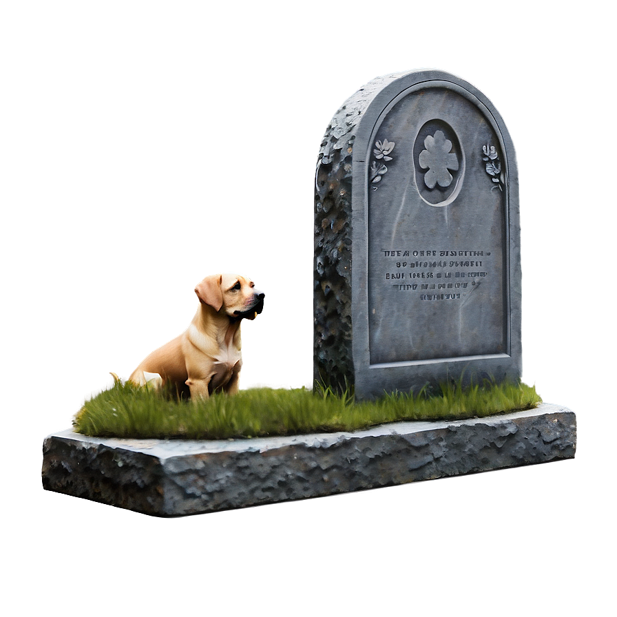 Tombstone With Dog Png 05252024 PNG Image