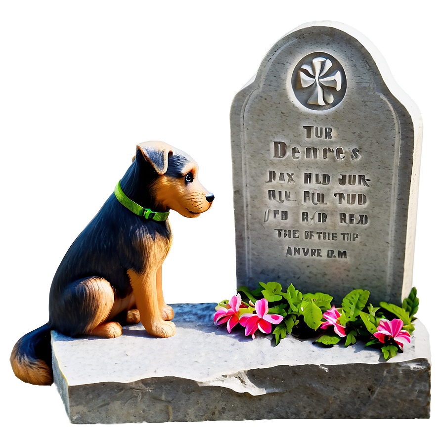 Tombstone With Dog Png 05252024 PNG Image