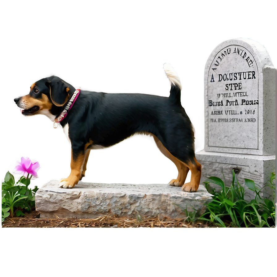 Tombstone With Dog Png 05252024 PNG Image