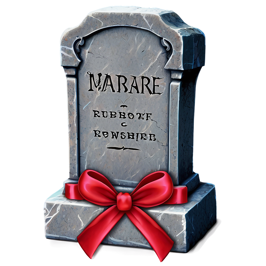 Tombstone With Ribbon Png Pil32 PNG Image