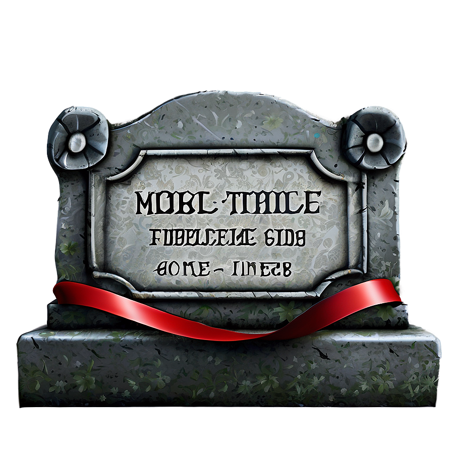 Tombstone With Ribbon Png Wsn76 PNG Image