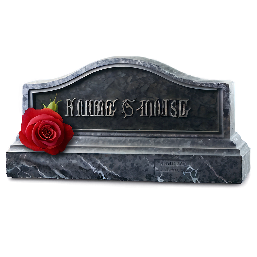 Tombstone With Rose Png 71 PNG Image