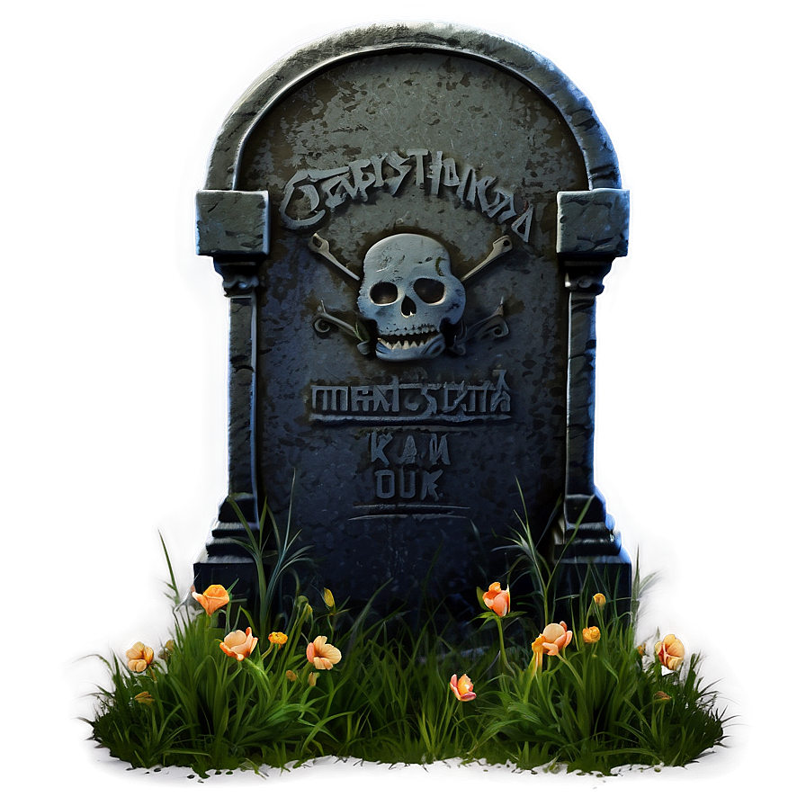 Tombstone With Skull Png 30 PNG Image