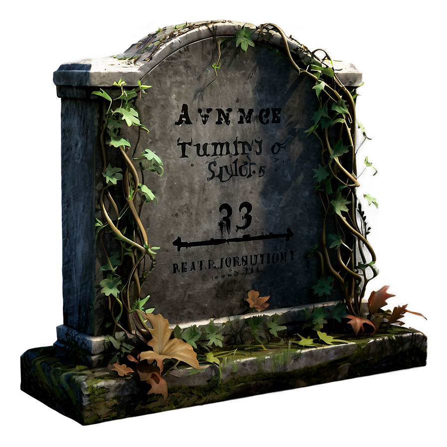 Tombstone With Vines Png Gtp95 PNG Image