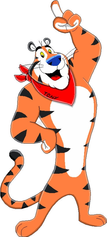 Tony The Tiger Pointing Up PNG Image