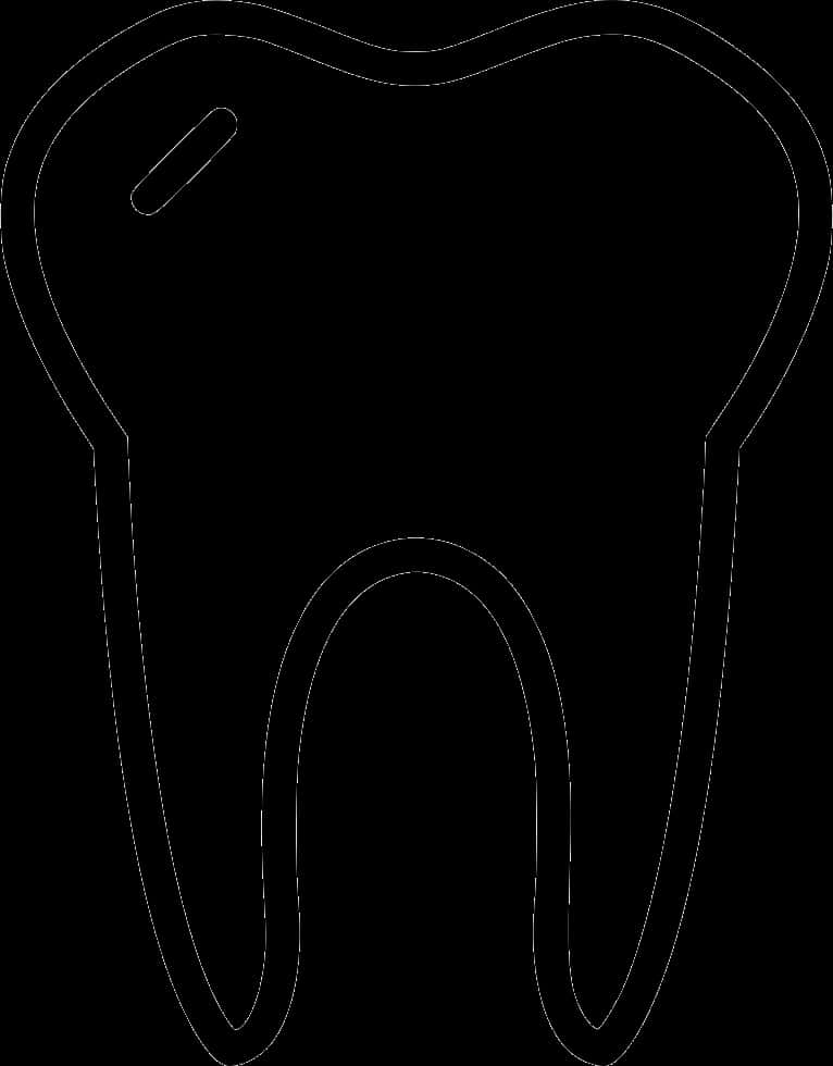 Tooth Outline Vector Art PNG Image