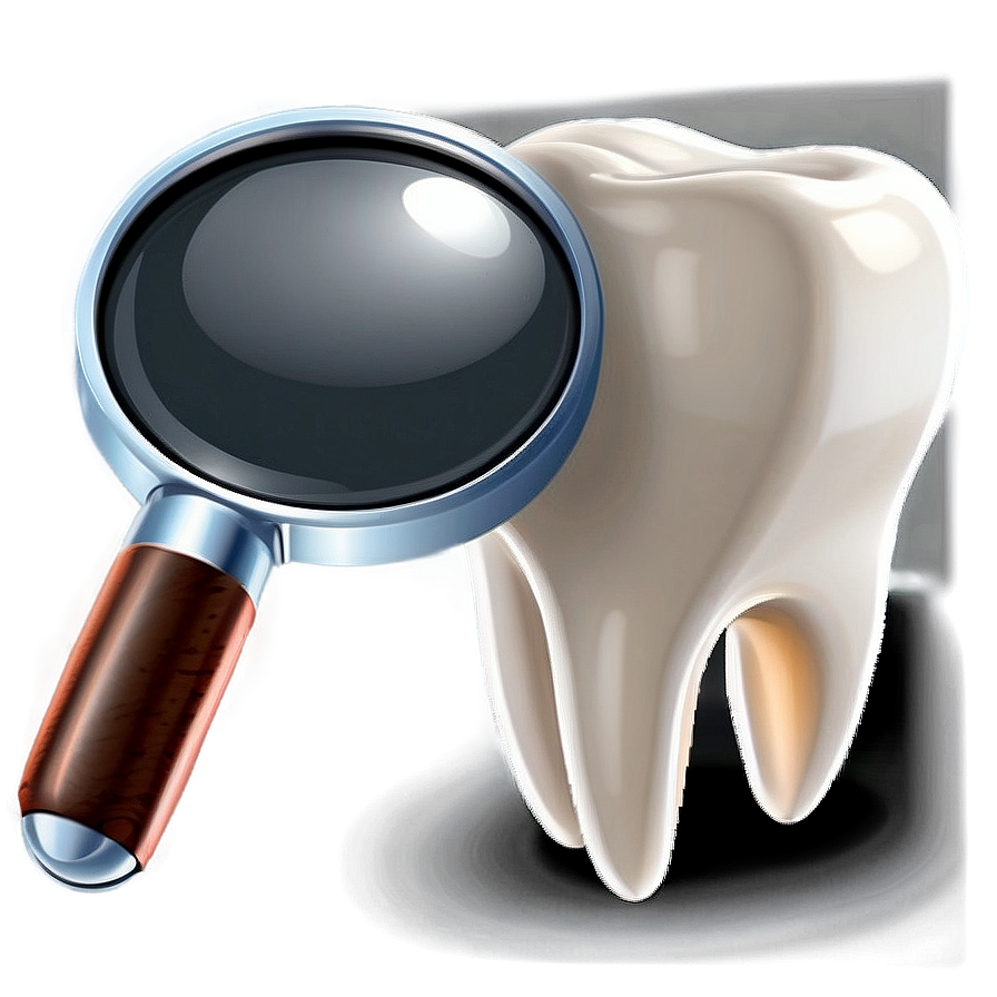 Tooth With Magnifying Glass Clipart Png 34 PNG Image