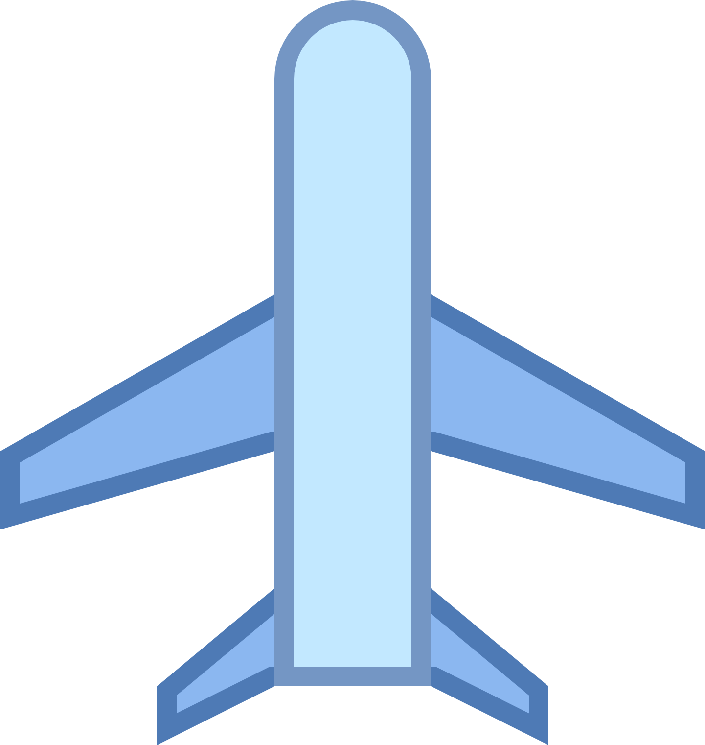 Top Down Airplane Graphic PNG Image