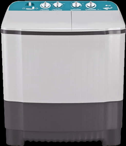 Top Loading Washing Machine Whiteand Gray PNG Image