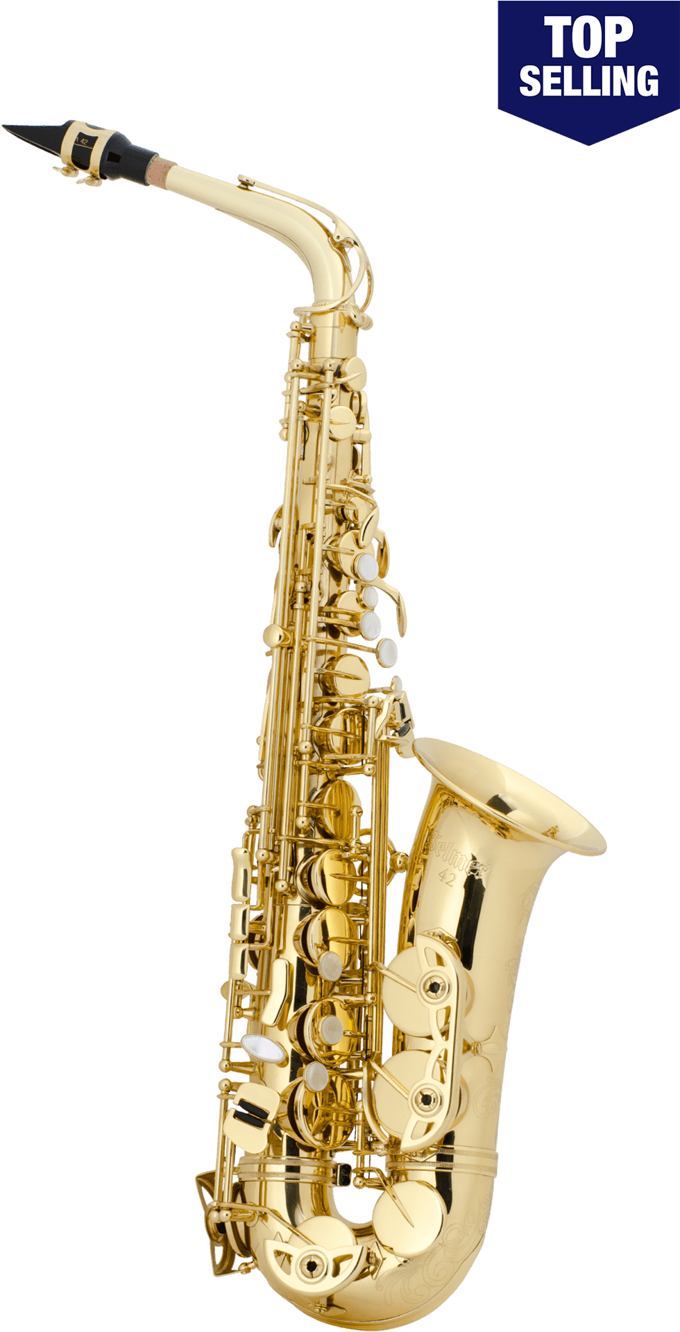 Top Selling Golden Saxophone PNG Image