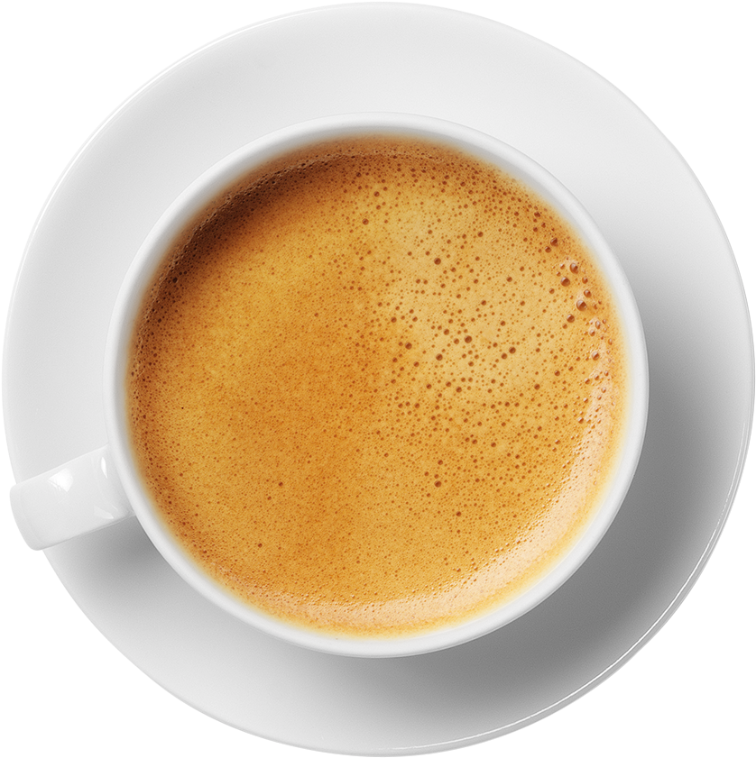 Top View Cupof Coffee PNG Image