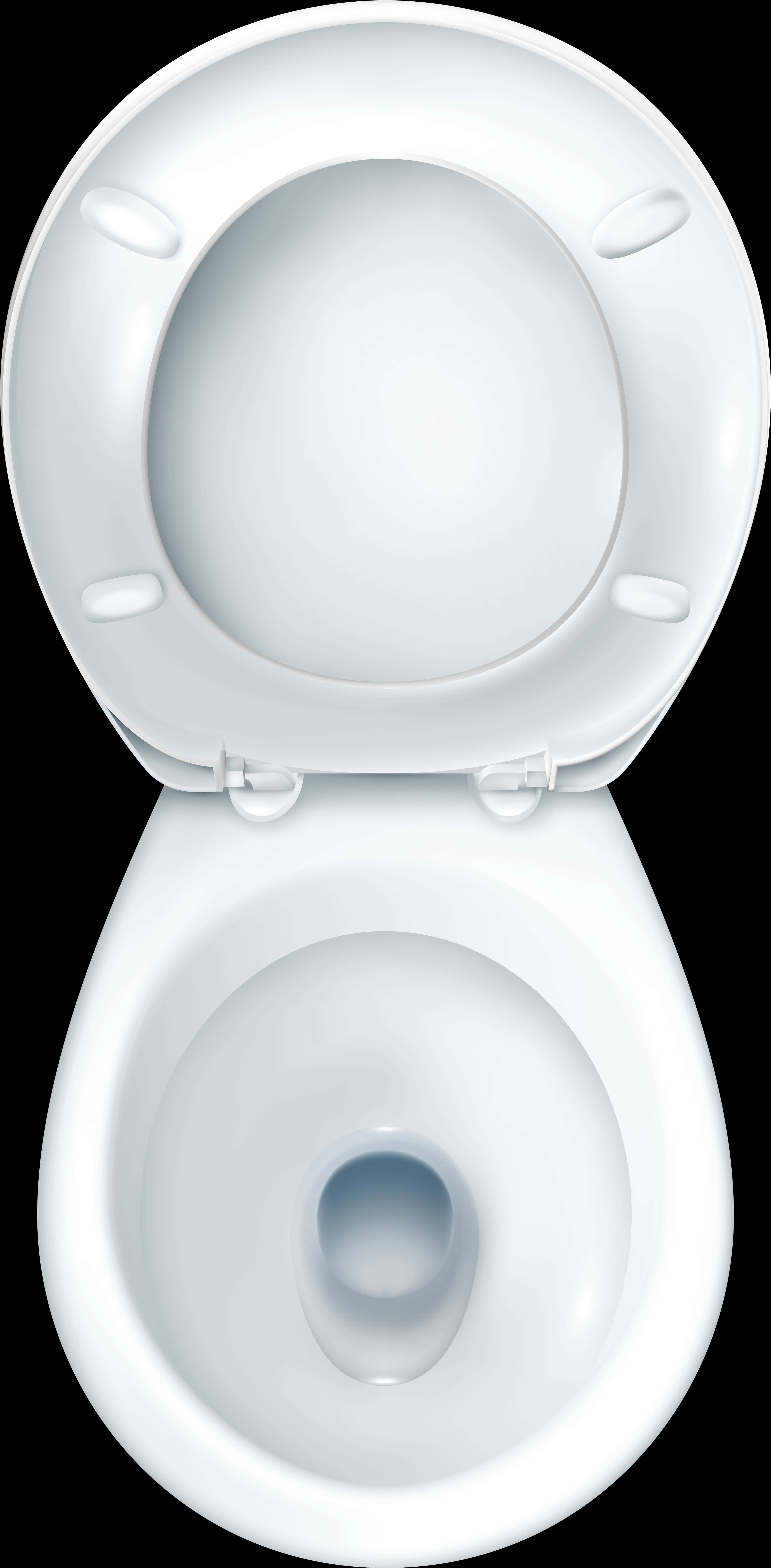 Top View Open Toilet Seat PNG Image