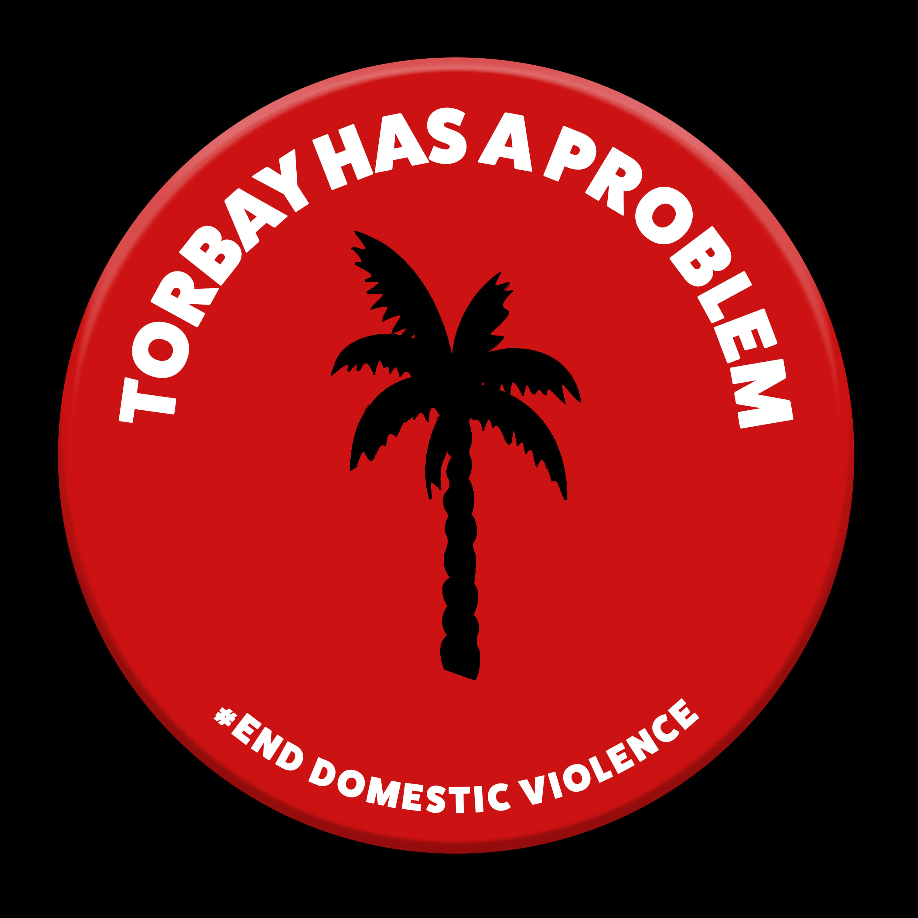 Torbay Domestic Violence Campaign Badge PNG Image