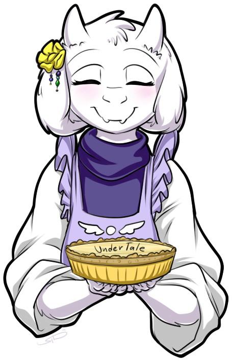 Toriel Holding Pie Undertale PNG Image