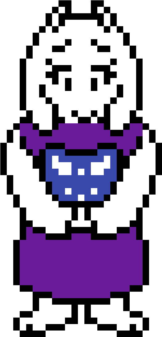 Toriel Undertale Pixel Art PNG Image