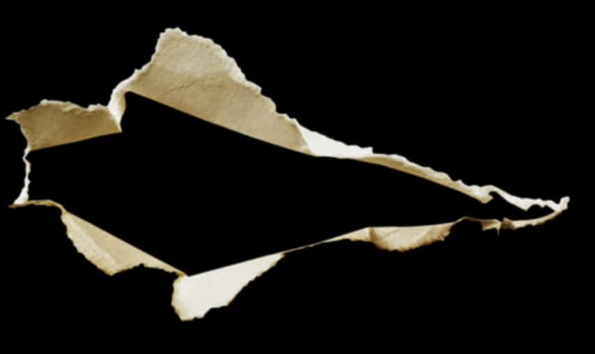 Torn Paper Edge Black Background PNG Image