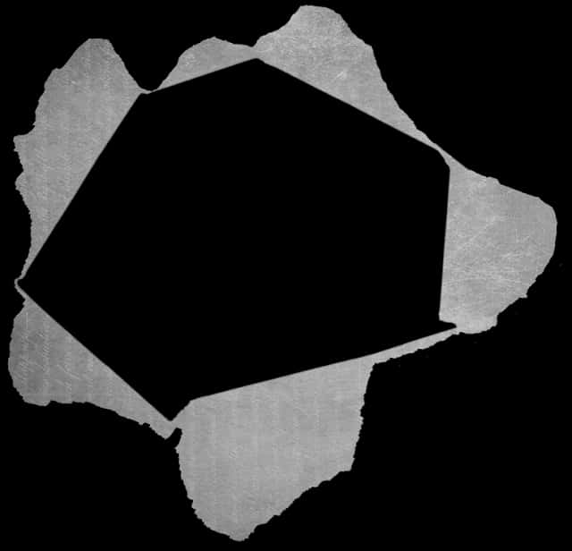 Torn Paper Revealing Black Space PNG Image