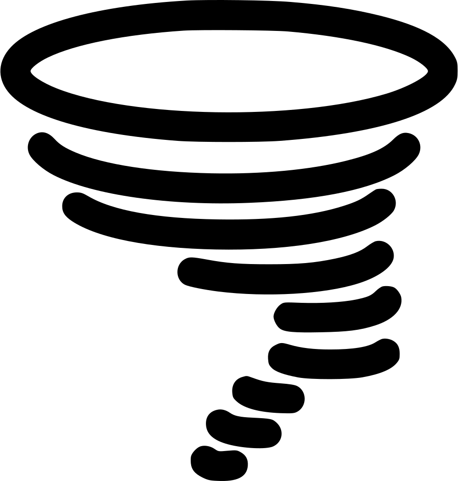 Tornado Icon Silhouette PNG Image