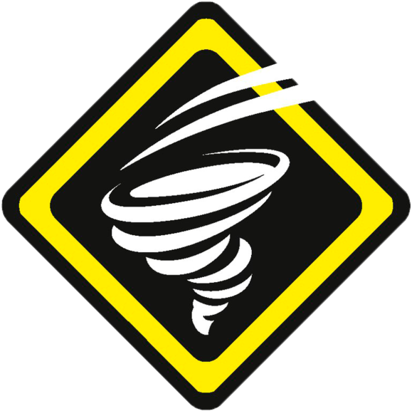 Tornado Warning Sign Graphic PNG Image