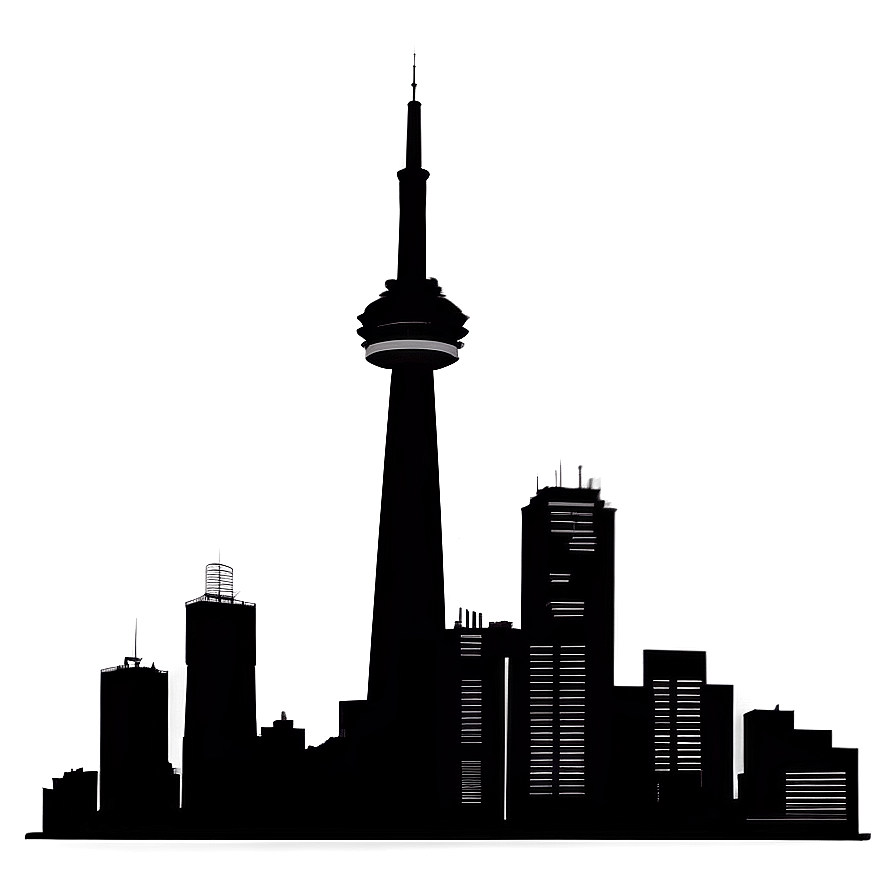 Toronto Skyline Silhouette Png Ron PNG Image