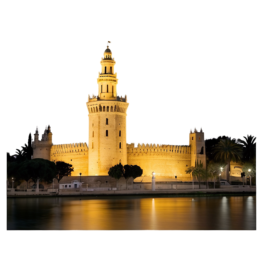 Torre Del Oro Sevilla Night View Png 56 PNG Image