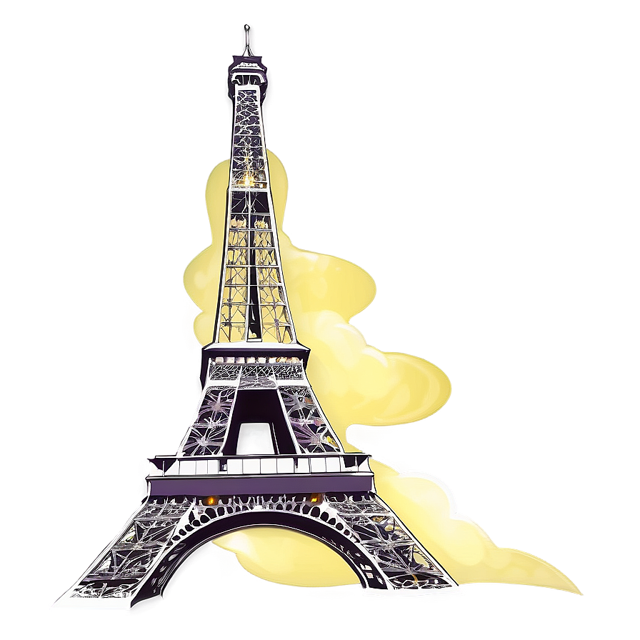 Torre Eiffel And Full Moon Png 06262024 PNG Image