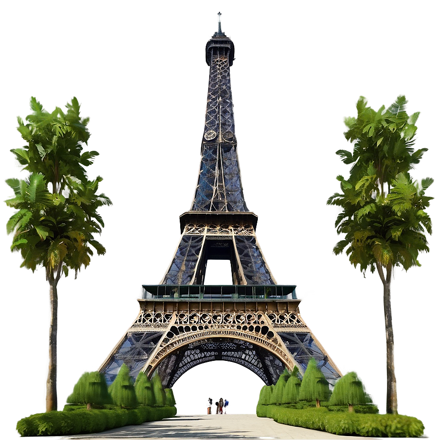 Torre Eiffel Clear Day View Png Ypv49 PNG Image