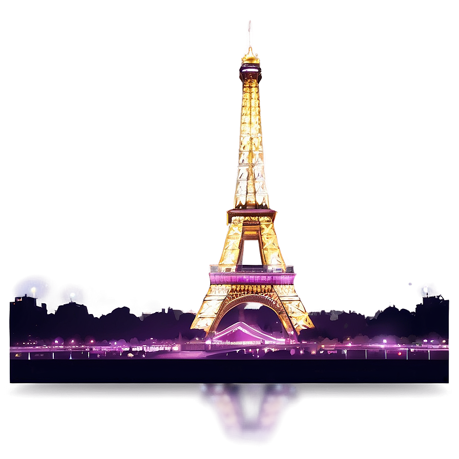 Torre Eiffel Glittering At Night Png Pwn PNG Image