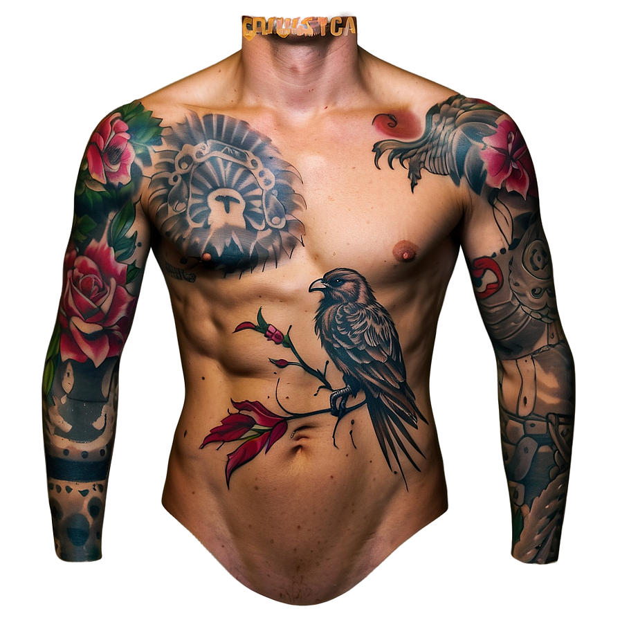 Torso Tattoo Design Png 5 PNG Image