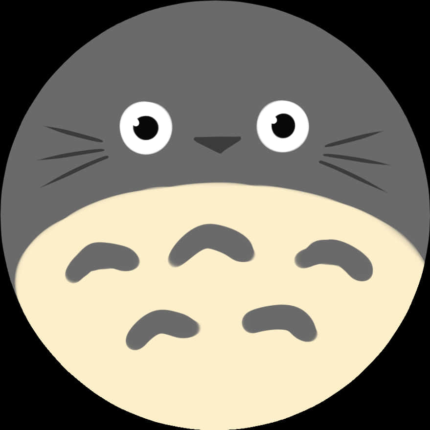 Totoro Iconic Character Face PNG Image