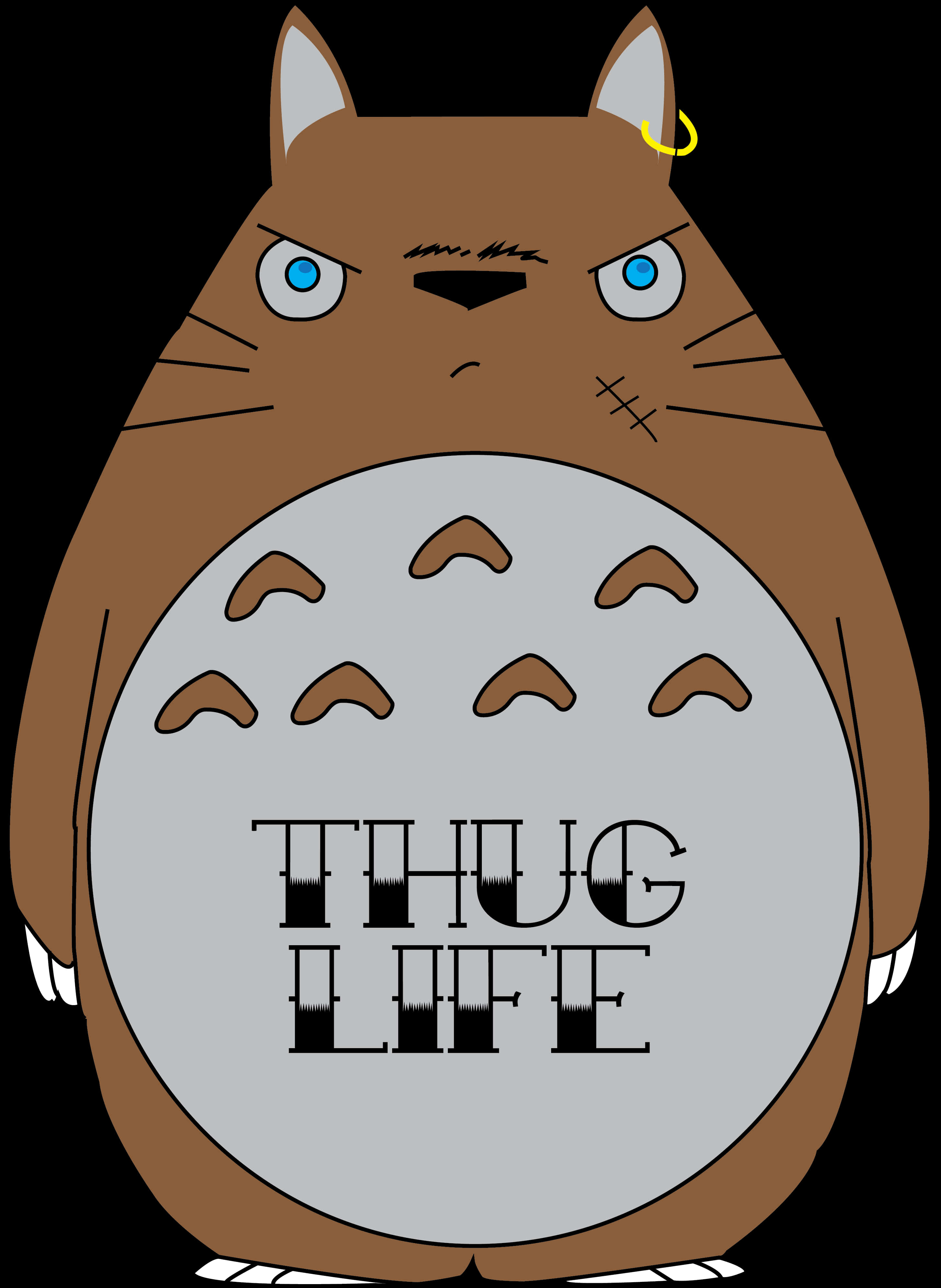 Totoro Thug Life Parody PNG Image