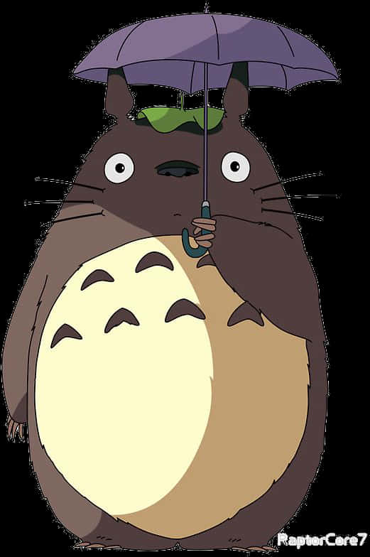 Totoro_with_ Umbrella PNG Image