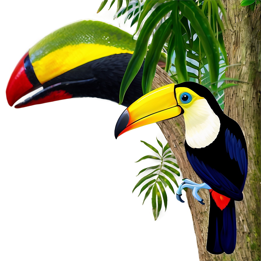 Toucan In The Rainforest Png Odx7 PNG Image