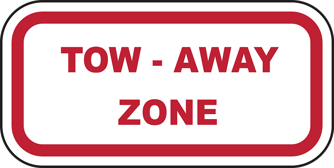 Tow Away Zone Sign PNG Image