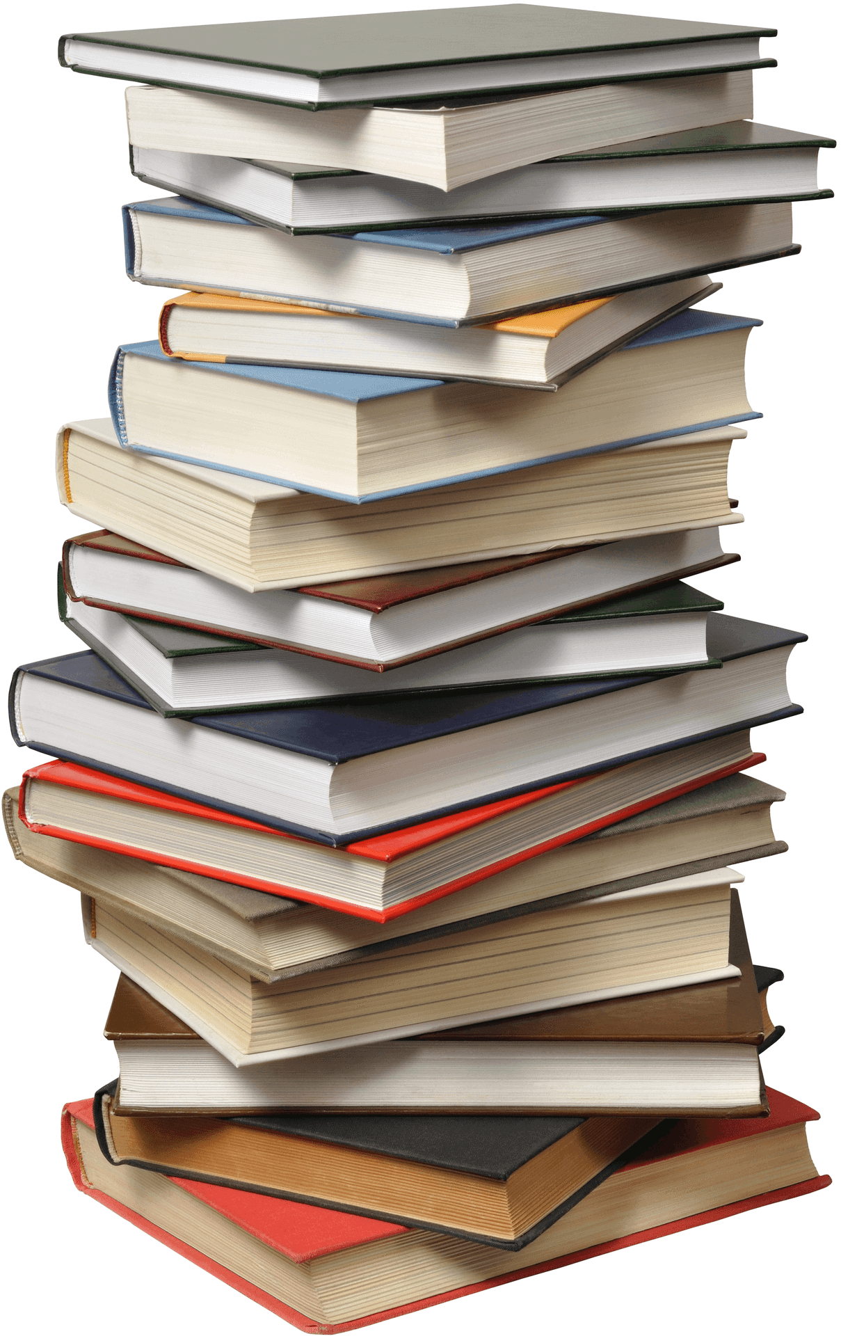 Towering Stackof Books PNG Image