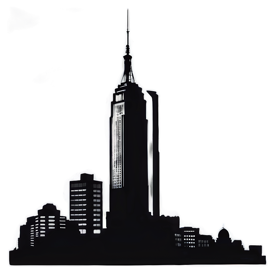 Town Skyline Silhouette Png Yrb PNG Image