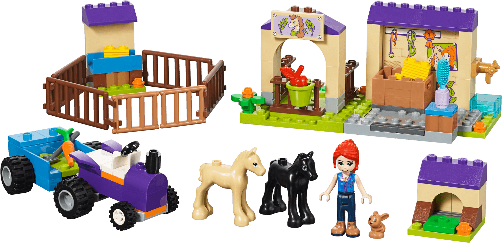 Toy Farm Playsetwith Foalsand Figures PNG Image