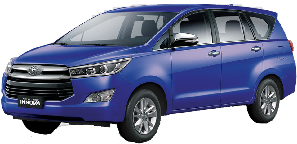 Toyota Innova Blue M P V Side View PNG Image