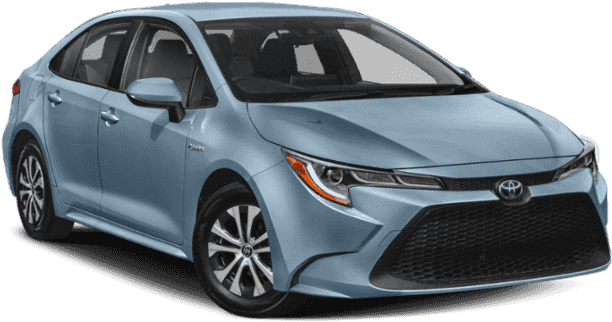 Toyota Sedan Blue Side View PNG Image