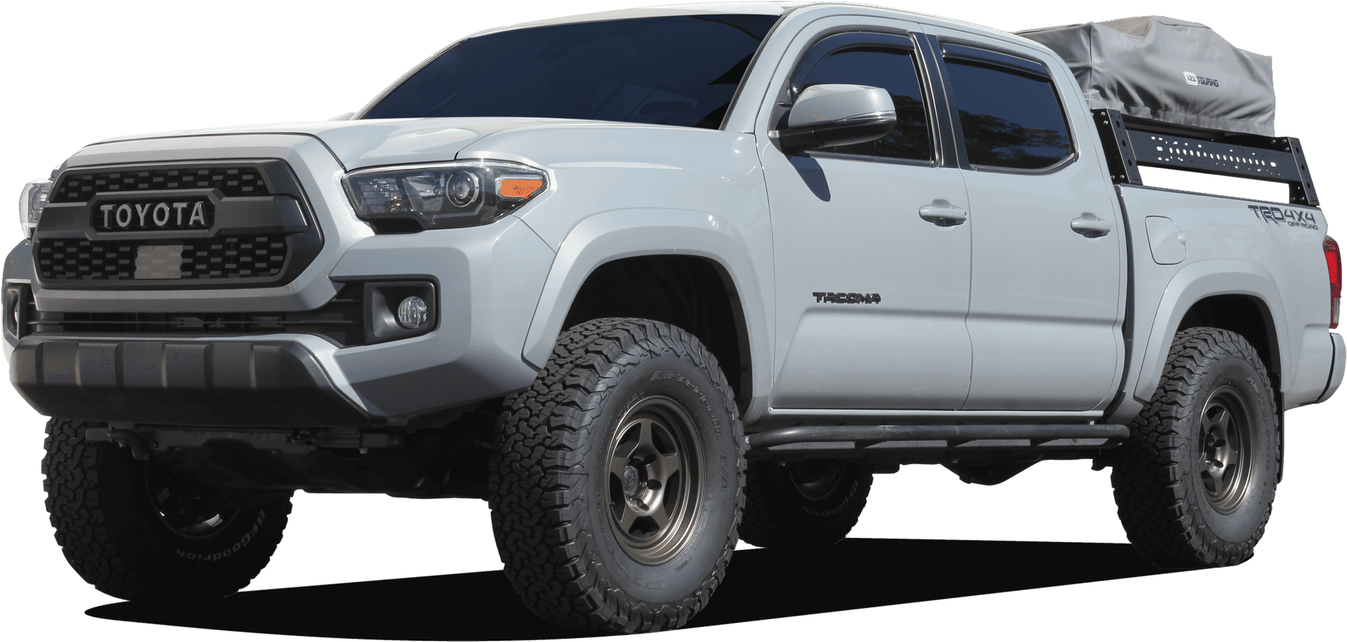 Toyota Tacoma Offroad Truckwith Rooftop Tent PNG Image