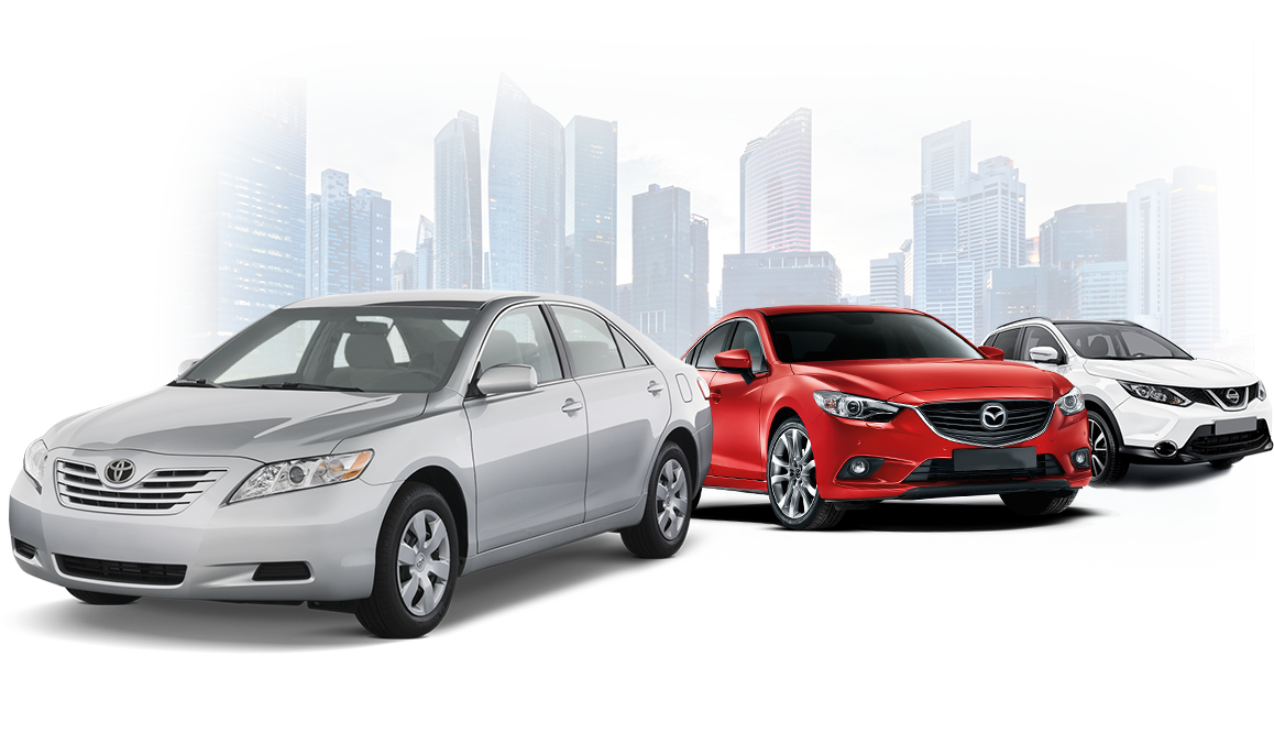 Toyotaand Competitor Carsin Urban Backdrop PNG Image