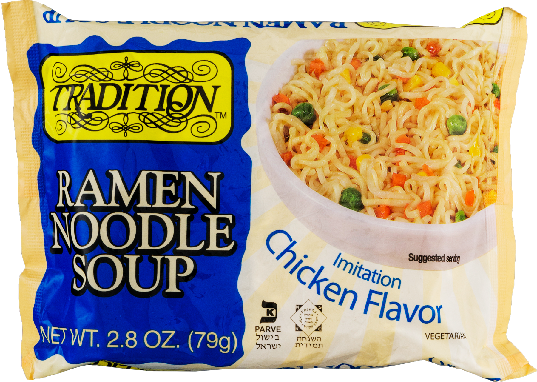 Tradition Ramen Noodle Soup Chicken Flavor Package PNG Image