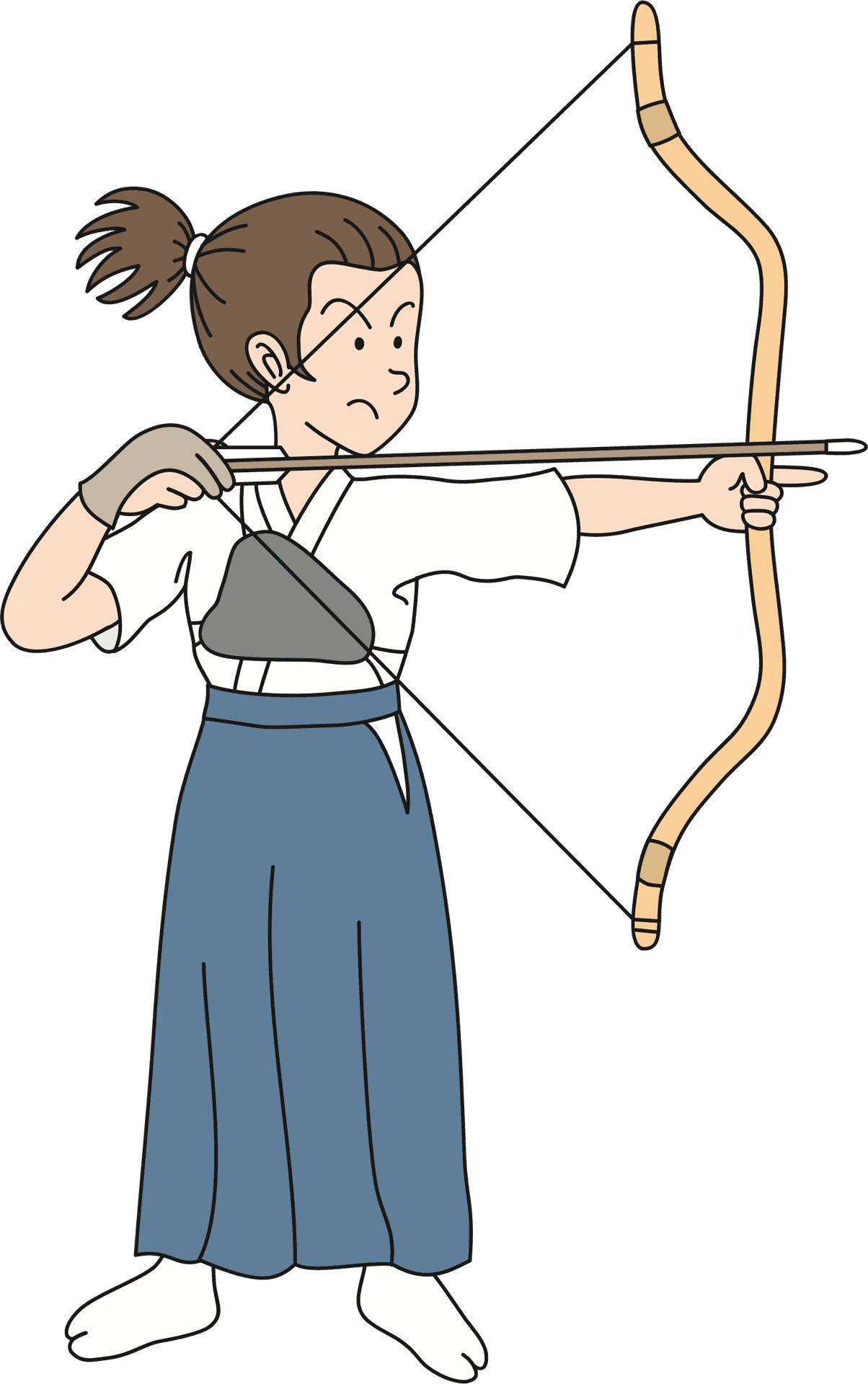 Traditional Archery Technique PNG Image