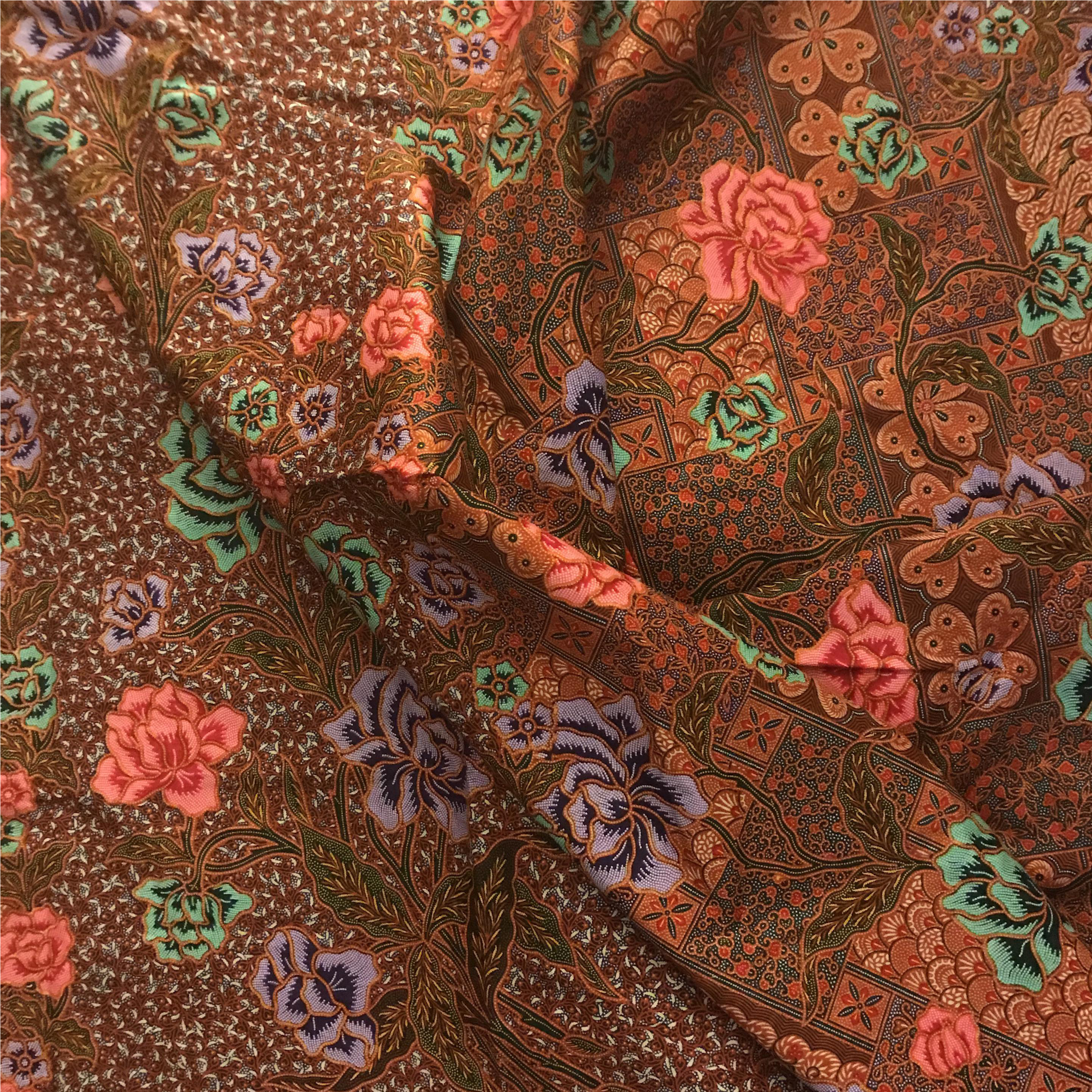 Traditional Batik Fabric Pattern PNG Image