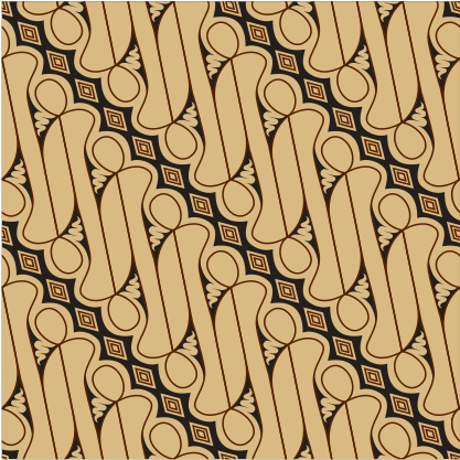 Traditional Batik Pattern Design PNG Image